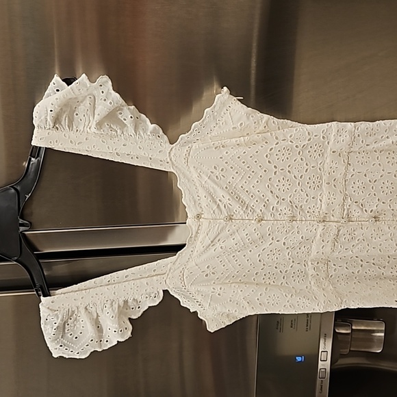 💕VERONICA BEARD💕 Aislin Broderie Anglaise Eyelet Cotton Maxi Dress White 6 NWT - Picture 13 of 16